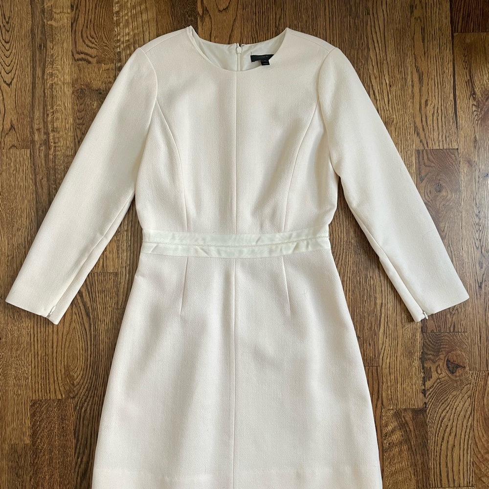 J Crew white wool dress, size 4
